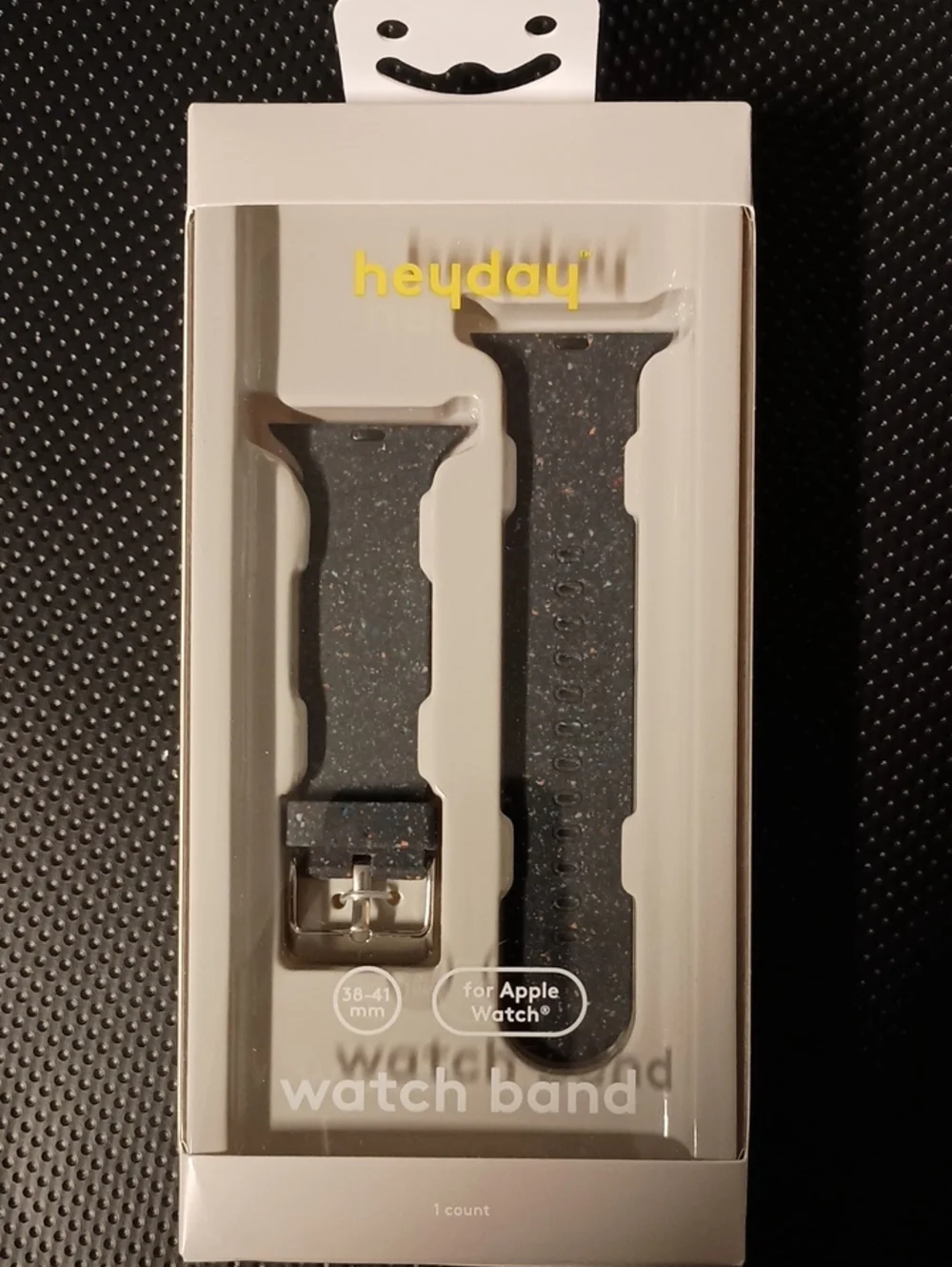 heyday Speckled Charcoal Silicone Apple Watch Band